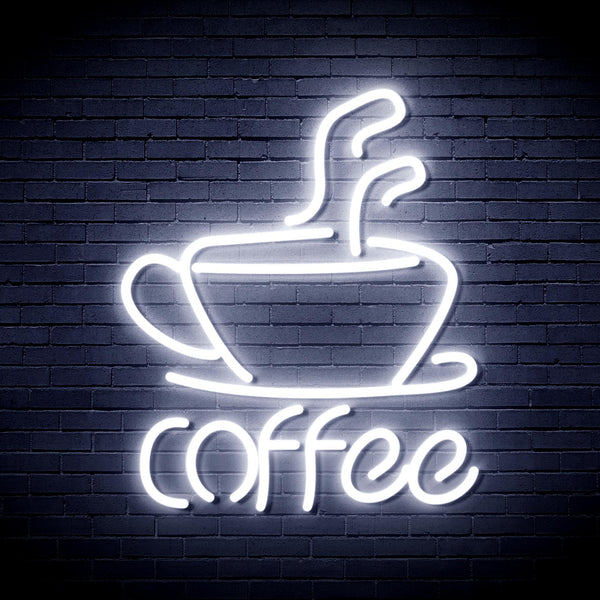 ADVPRO Coffee Cup Ultra-Bright LED Neon Sign fnu0352 - White