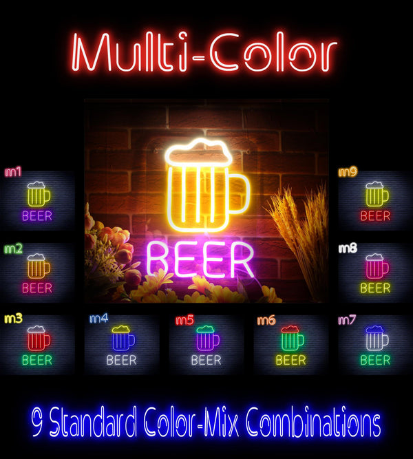 ADVPRO Beer Mug Ultra-Bright LED Neon Sign fnu0354 - Multi-Color