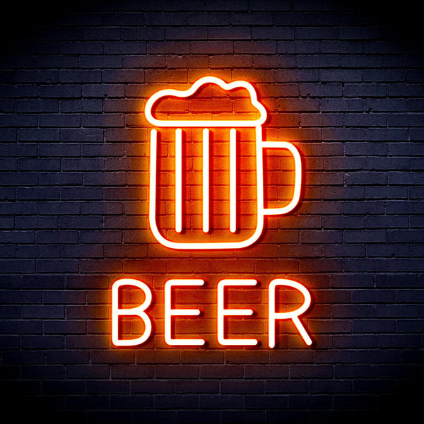 ADVPRO Beer Mug Ultra-Bright LED Neon Sign fnu0354 - Orange