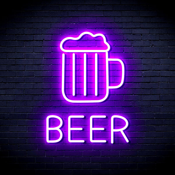 ADVPRO Beer Mug Ultra-Bright LED Neon Sign fnu0354 - Purple