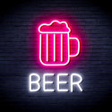 ADVPRO Beer Mug Ultra-Bright LED Neon Sign fnu0354 - White & Pink
