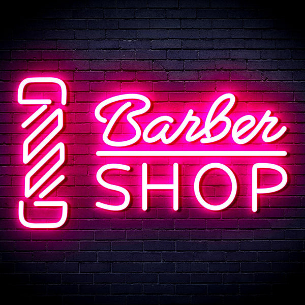 ADVPRO Barber Shop with Barber Pole Ultra-Bright LED Neon Sign fnu0355 - Pink