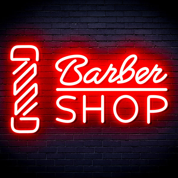 ADVPRO Barber Shop with Barber Pole Ultra-Bright LED Neon Sign fnu0355 - Red