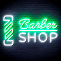 ADVPRO Barber Shop with Barber Pole Ultra-Bright LED Neon Sign fnu0355 - White & Green