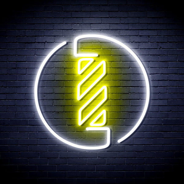 ADVPRO Barber Pole Ultra-Bright LED Neon Sign fnu0356 - White & Yellow