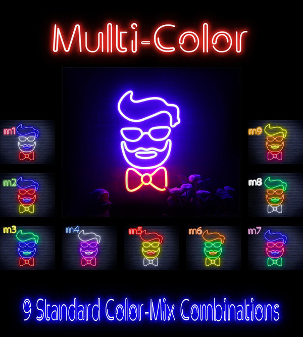ADVPRO Barber Face Ultra-Bright LED Neon Sign fnu0359 - Multi-Color