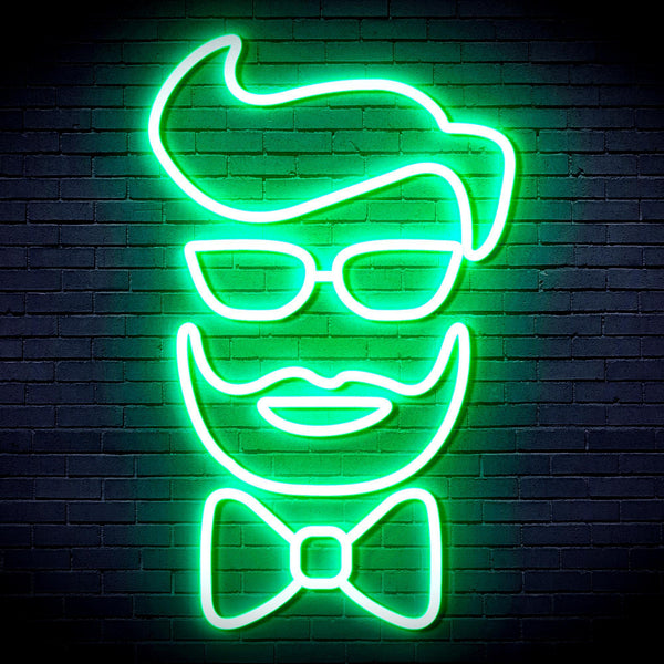 ADVPRO Barber Face Ultra-Bright LED Neon Sign fnu0359 - Golden Yellow