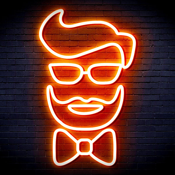 ADVPRO Barber Face Ultra-Bright LED Neon Sign fnu0359 - Orange