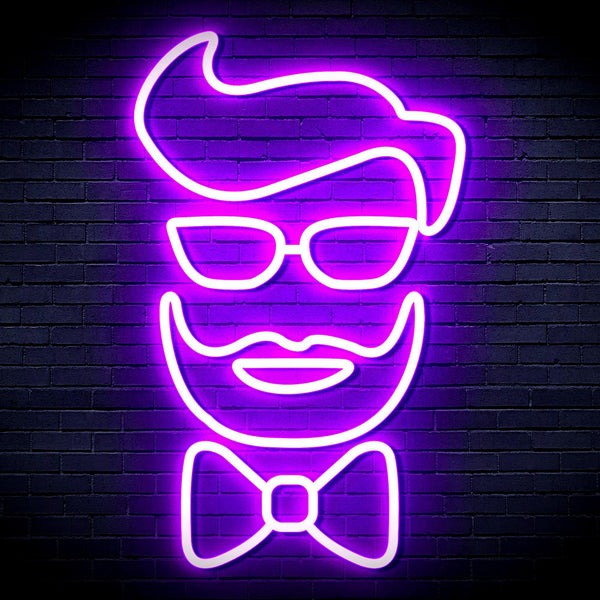 ADVPRO Barber Face Ultra-Bright LED Neon Sign fnu0359 - Purple