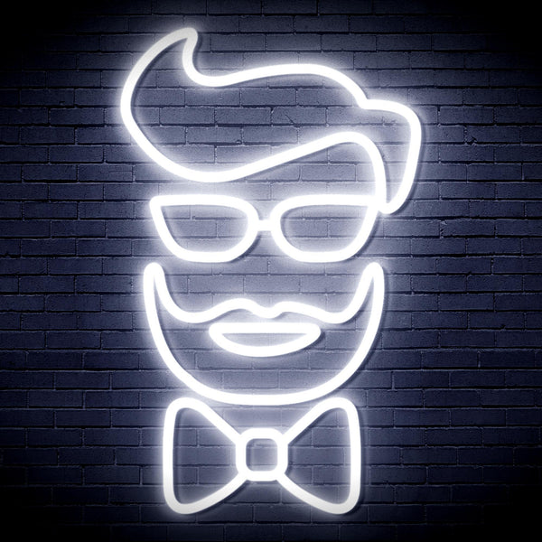 ADVPRO Barber Face Ultra-Bright LED Neon Sign fnu0359 - White