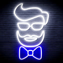 ADVPRO Barber Face Ultra-Bright LED Neon Sign fnu0359 - White & Blue
