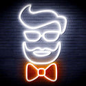 ADVPRO Barber Face Ultra-Bright LED Neon Sign fnu0359 - White & Orange