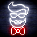 ADVPRO Barber Face Ultra-Bright LED Neon Sign fnu0359 - White & Red