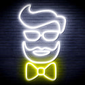 ADVPRO Barber Face Ultra-Bright LED Neon Sign fnu0359 - White & Yellow