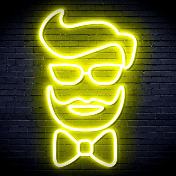 ADVPRO Barber Face Ultra-Bright LED Neon Sign fnu0359 - Yellow