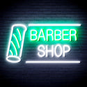 ADVPRO Barber Shop with Barber Pole Ultra-Bright LED Neon Sign fnu0360 - White & Green
