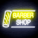ADVPRO Barber Shop with Barber Pole Ultra-Bright LED Neon Sign fnu0360 - White & Yellow