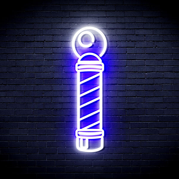 ADVPRO Barber Pole Ultra-Bright LED Neon Sign fnu0362 - White & Blue