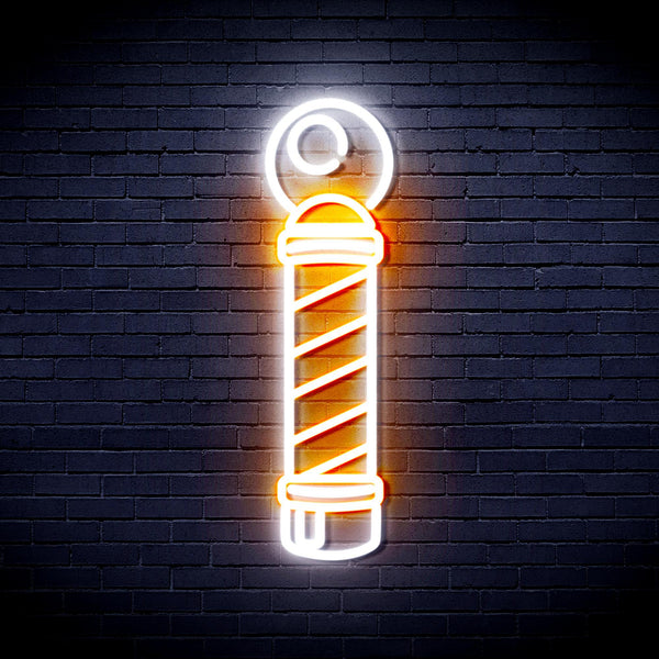 ADVPRO Barber Pole Ultra-Bright LED Neon Sign fnu0362 - White & Orange