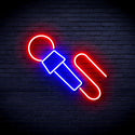 ADVPRO Microphone Ultra-Bright LED Neon Sign fnu0386 - Blue & Red