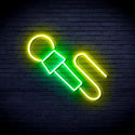 ADVPRO Microphone Ultra-Bright LED Neon Sign fnu0386 - Green & Yellow