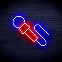 ADVPRO Microphone Ultra-Bright LED Neon Sign fnu0386 - Red & Blue
