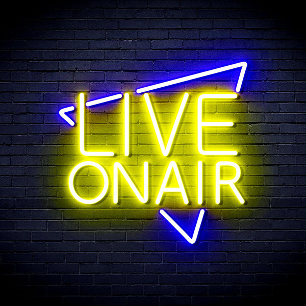 ADVPRO Live On Air Ultra-Bright LED Neon Sign fnu0390 - Blue & Yellow