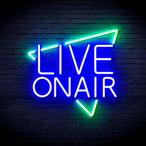 ADVPRO Live On Air Ultra-Bright LED Neon Sign fnu0390 - Green & Blue
