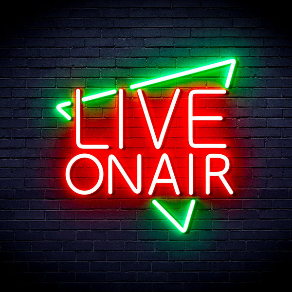 ADVPRO Live On Air Ultra-Bright LED Neon Sign fnu0390 - Green & Red