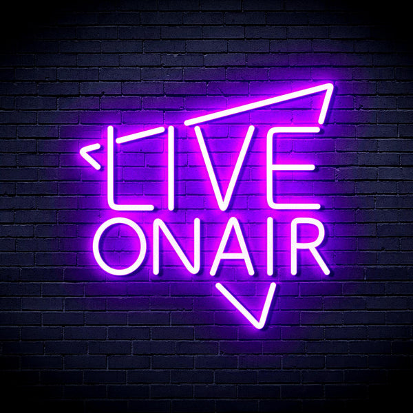ADVPRO Live On Air Ultra-Bright LED Neon Sign fnu0390 - Purple