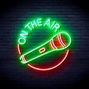 ADVPRO On the Air with Microphone Ultra-Bright LED Neon Sign fnu0393 - Green & Red