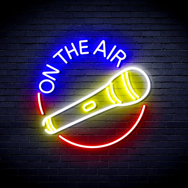 ADVPRO On the Air with Microphone Ultra-Bright LED Neon Sign fnu0393 - Multi-Color 1