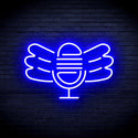 ADVPRO Microphone with Wings Ultra-Bright LED Neon Sign fnu0395 - Blue