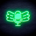 ADVPRO Microphone with Wings Ultra-Bright LED Neon Sign fnu0395 - Golden Yellow