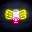 ADVPRO Microphone with Wings Ultra-Bright LED Neon Sign fnu0395 - Multi-Color 2