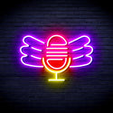 ADVPRO Microphone with Wings Ultra-Bright LED Neon Sign fnu0395 - Multi-Color 3