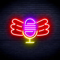 ADVPRO Microphone with Wings Ultra-Bright LED Neon Sign fnu0395 - Multi-Color 4