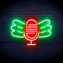 ADVPRO Microphone with Wings Ultra-Bright LED Neon Sign fnu0395 - Multi-Color 6