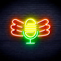 ADVPRO Microphone with Wings Ultra-Bright LED Neon Sign fnu0395 - Multi-Color 7