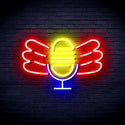 ADVPRO Microphone with Wings Ultra-Bright LED Neon Sign fnu0395 - Multi-Color 9