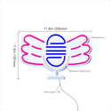 ADVPRO Microphone with Wings Ultra-Bright LED Neon Sign fnu0395 - Size