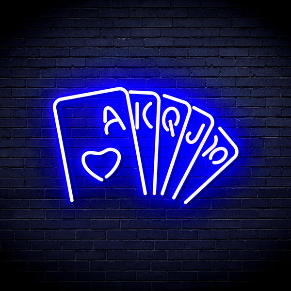 ADVPRO Poker Ultra-Bright LED Neon Sign fnu0402 - Blue