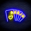 ADVPRO Poker Ultra-Bright LED Neon Sign fnu0402 - Blue & Yellow