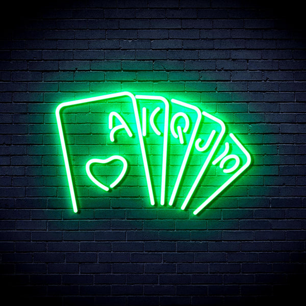 ADVPRO Poker Ultra-Bright LED Neon Sign fnu0402 - Golden Yellow
