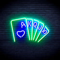 ADVPRO Poker Ultra-Bright LED Neon Sign fnu0402 - Green & Blue