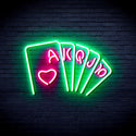 ADVPRO Poker Ultra-Bright LED Neon Sign fnu0402 - Green & Pink
