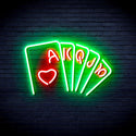 ADVPRO Poker Ultra-Bright LED Neon Sign fnu0402 - Green & Red