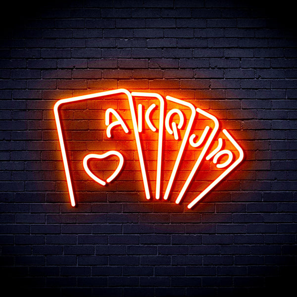 ADVPRO Poker Ultra-Bright LED Neon Sign fnu0402 - Orange