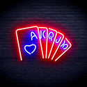 ADVPRO Poker Ultra-Bright LED Neon Sign fnu0402 - Red & Blue