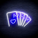 ADVPRO Poker Ultra-Bright LED Neon Sign fnu0402 - White & Blue